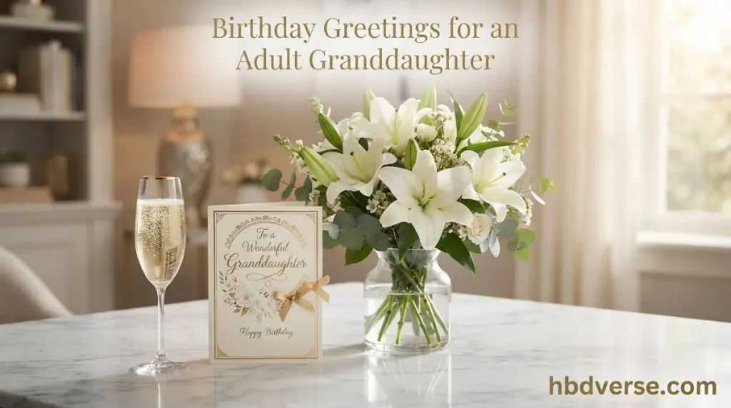 Birthday Greetings for an Adult Granddaughter