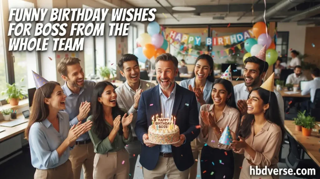 Funny Birthday Wishes for Boss From the Whole Team