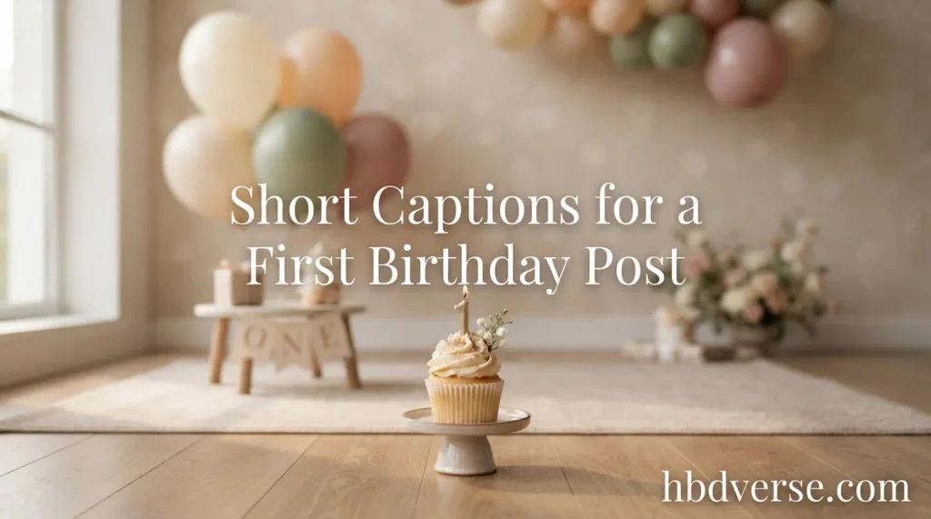 Short Captions for a First Birthday Post