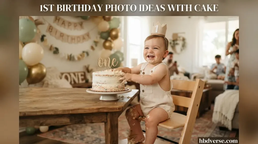 1st Birthday Photo Ideas With Cake