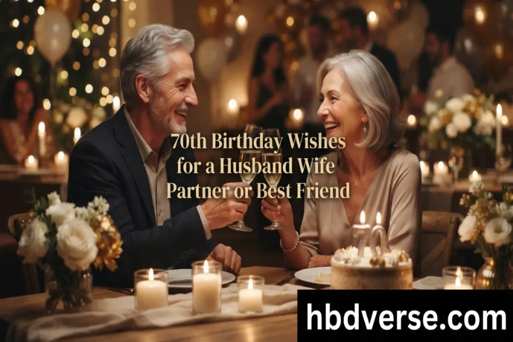 70th Birthday Wishes for a Husband, Wife, Partner, or Best Friend