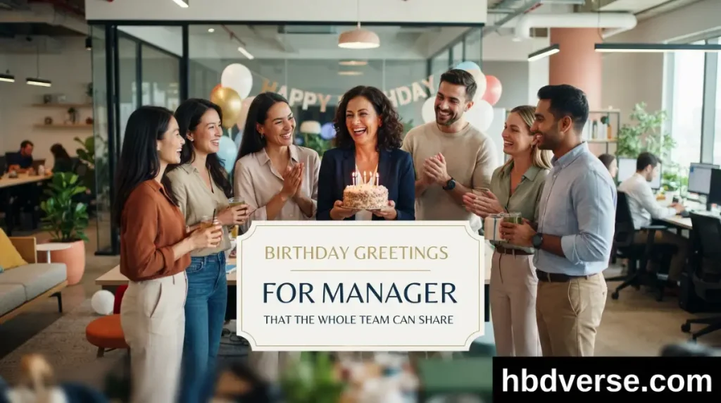 Birthday Greetings for Manager That the Whole Team Can Share