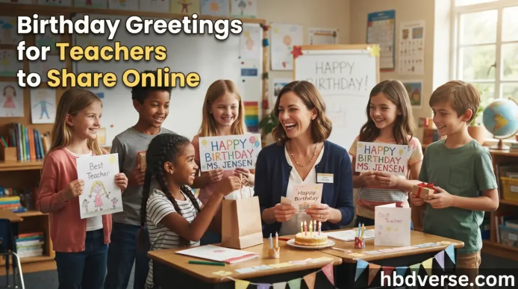 Birthday Greetings for Teachers to Share Online