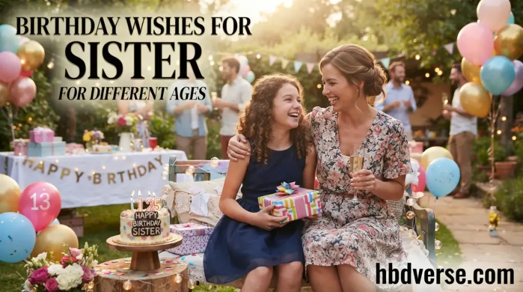 Birthday Wishes for Sister for Different Ages