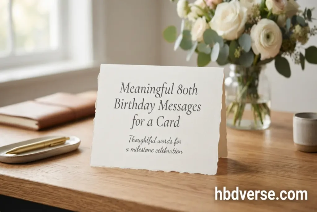 Meaningful 80th Birthday Messages for a Card