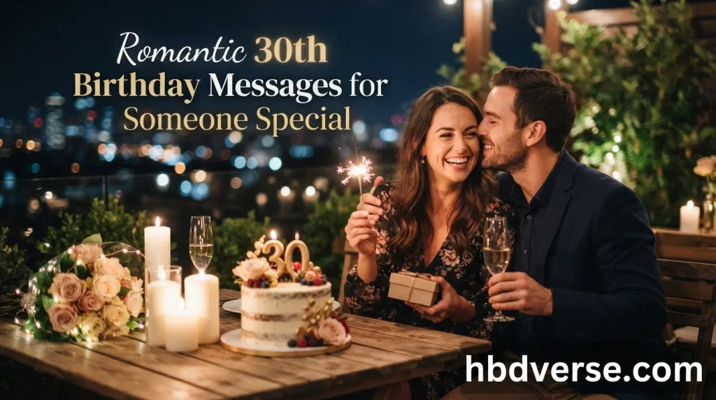 Romantic 30th Birthday Messages for Someone Special