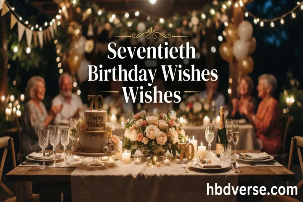 Seventieth Birthday Wishes