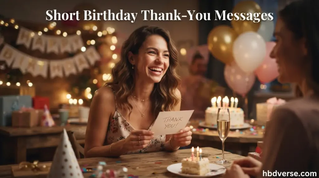 Short Birthday Thank-You Messages