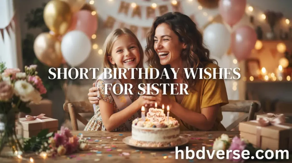 Short Birthday Wishes for Sister