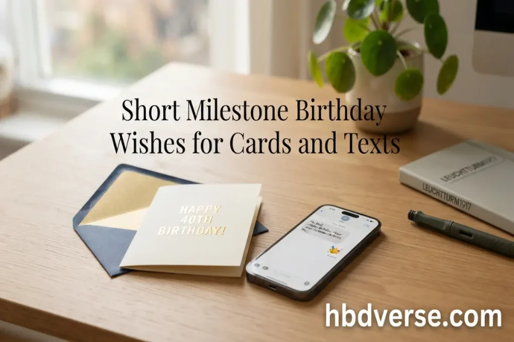 Short Milestone Birthday Wishes for Cards and Texts
