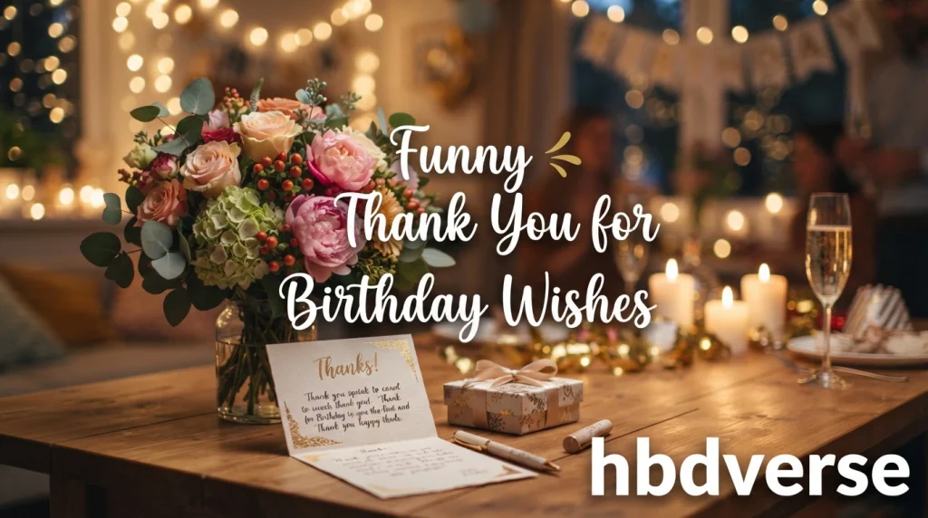 Funny Thank You for Birthday Wishes