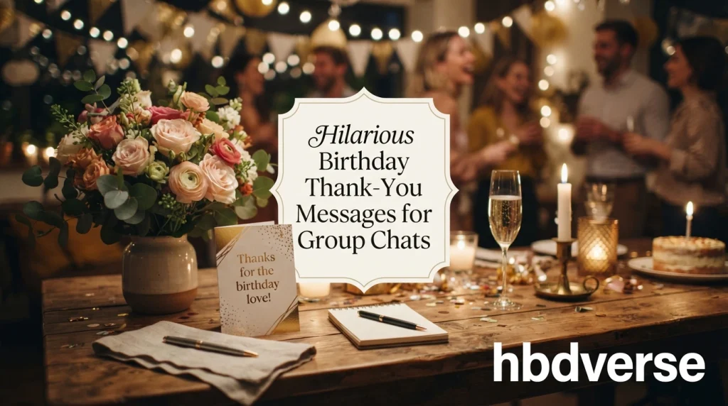 Hilarious Birthday Thank-You Messages for Group Chats