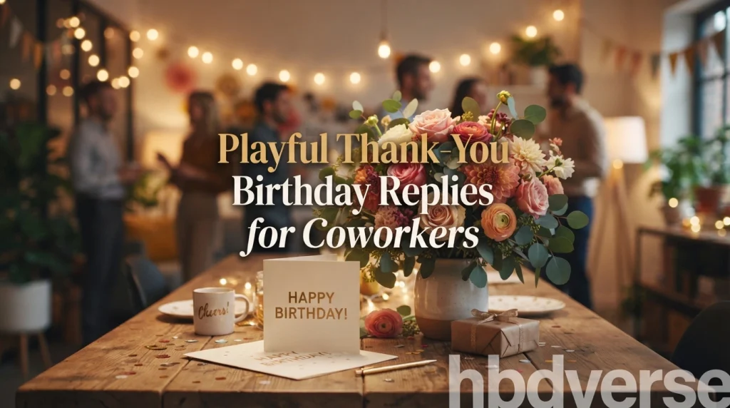 Playful Thank-You Birthday Replies for Coworkers