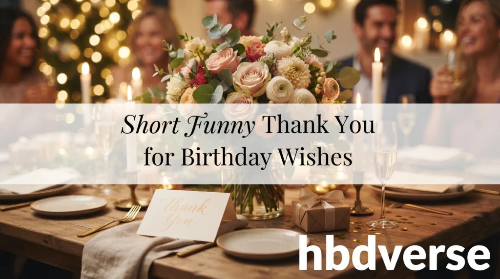 Short Funny Thank You for Birthday Wishes